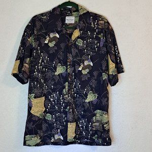 David Carey Sonoma Valley Wine Trail Shirt Mens Large California Grapes S Sleeve